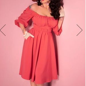 Vixen By Micheline Pitt Vacation Dress Coral